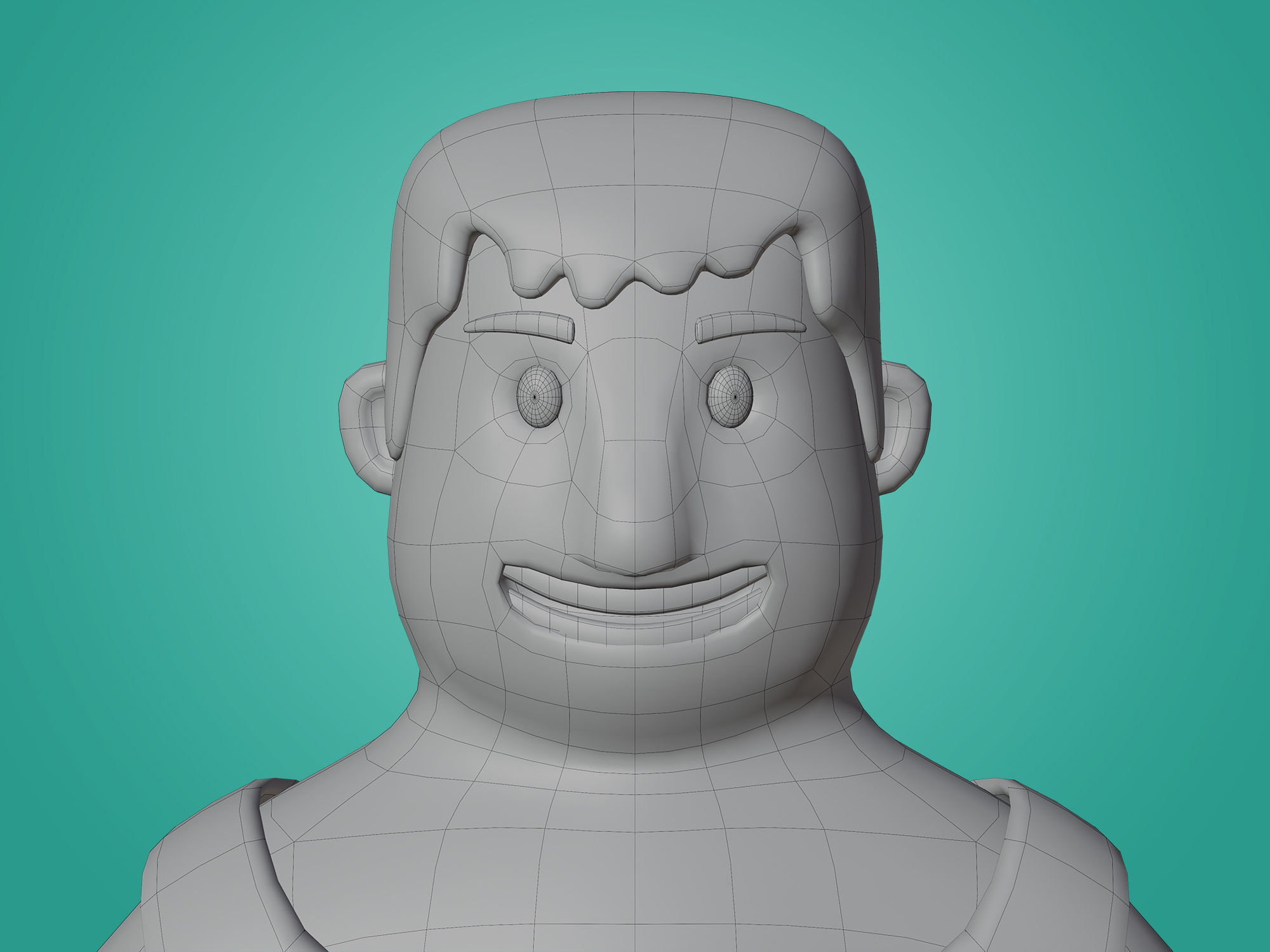 Male Character 3D Cartoon style Free 3D model_23