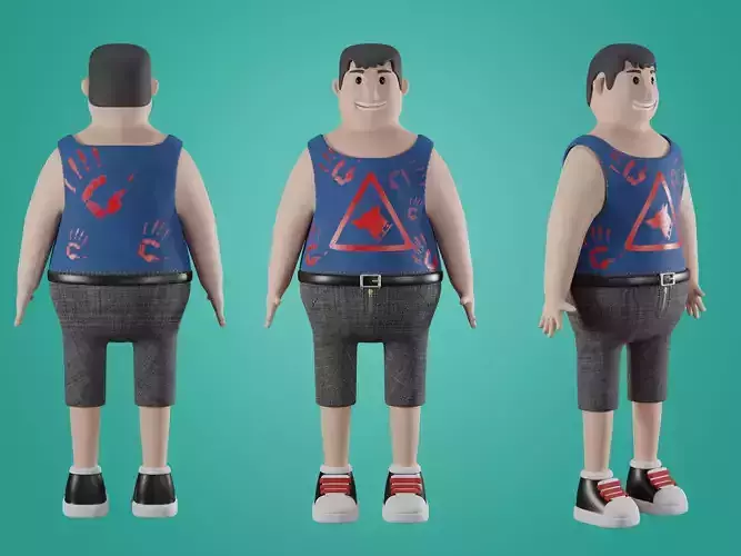 Male Character 3D Cartoon style