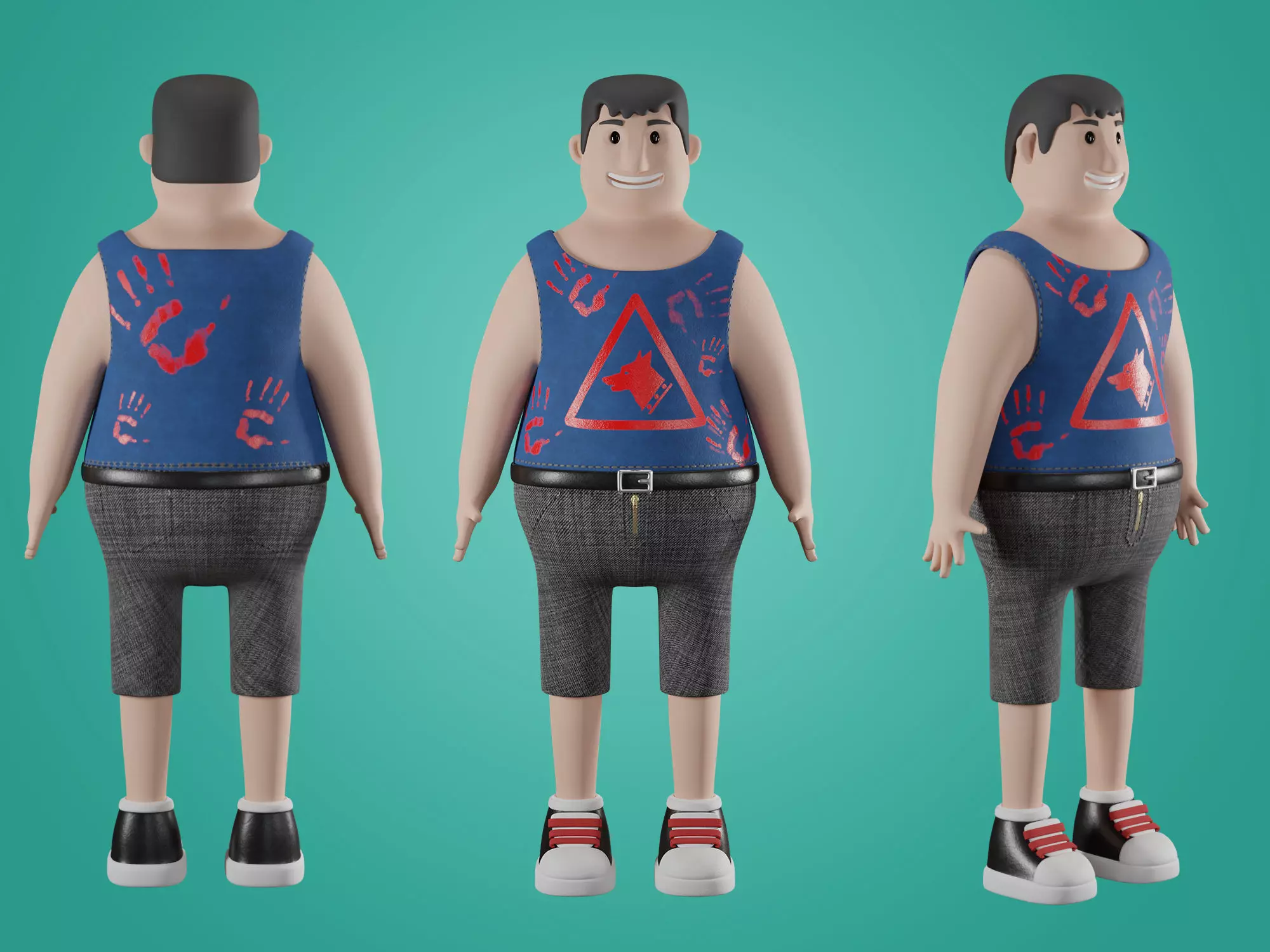 Male Character 3D Cartoon style Free 3D model_0