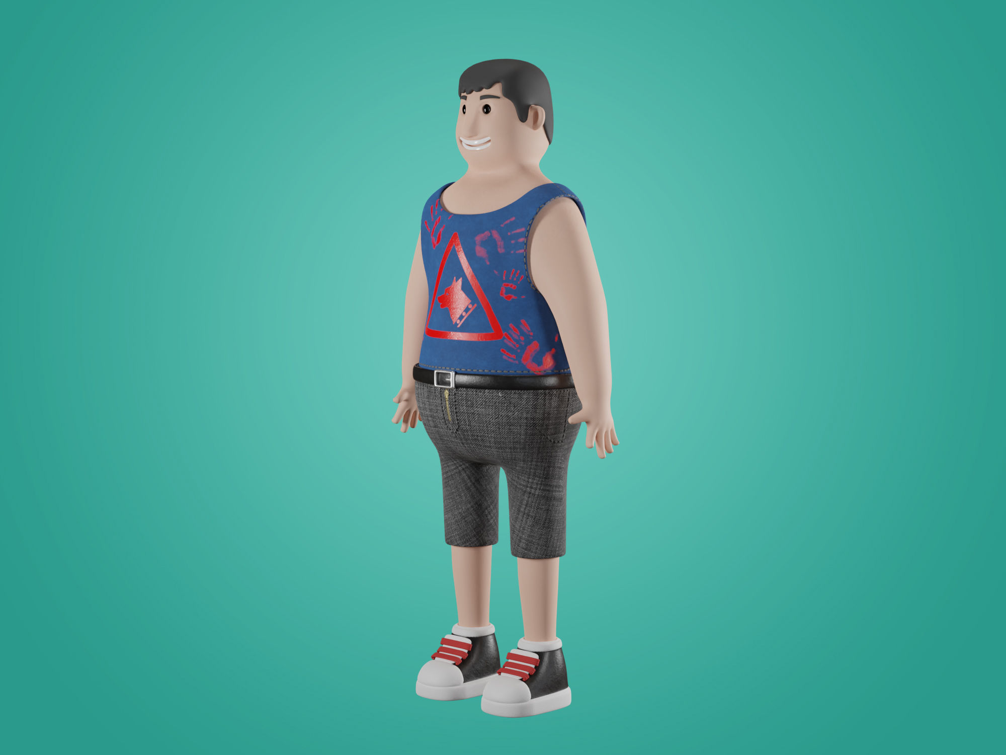 Male Character 3D Cartoon style Free 3D model_3