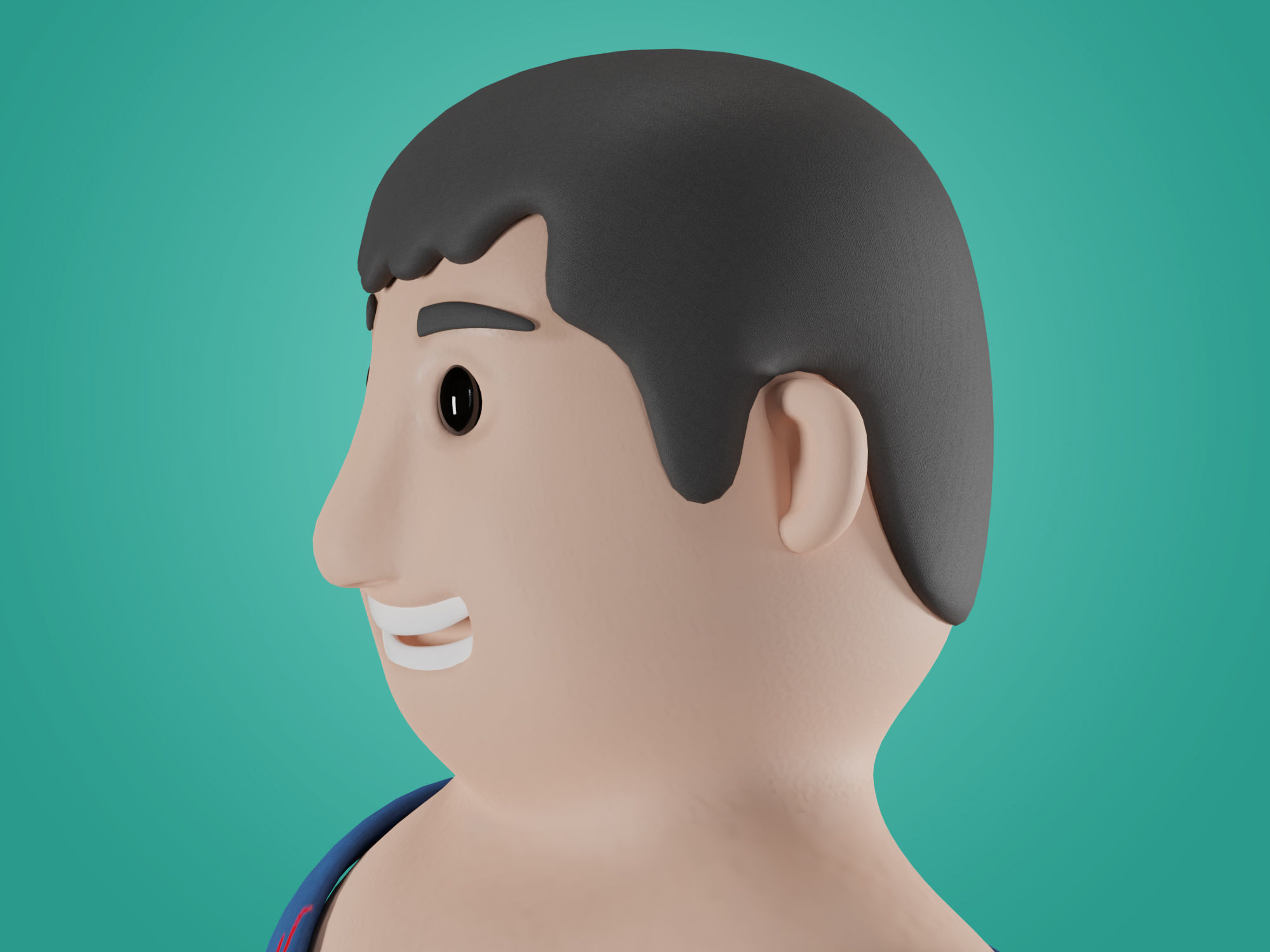 Male Character 3D Cartoon style Free 3D model_7