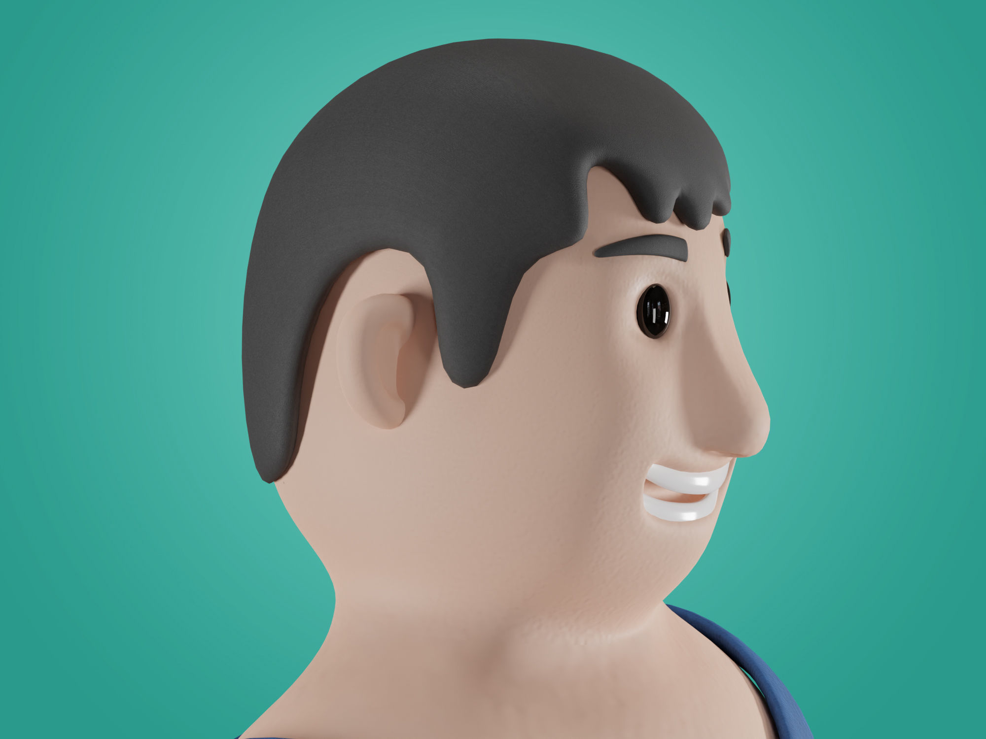Male Character 3D Cartoon style Free 3D model_8