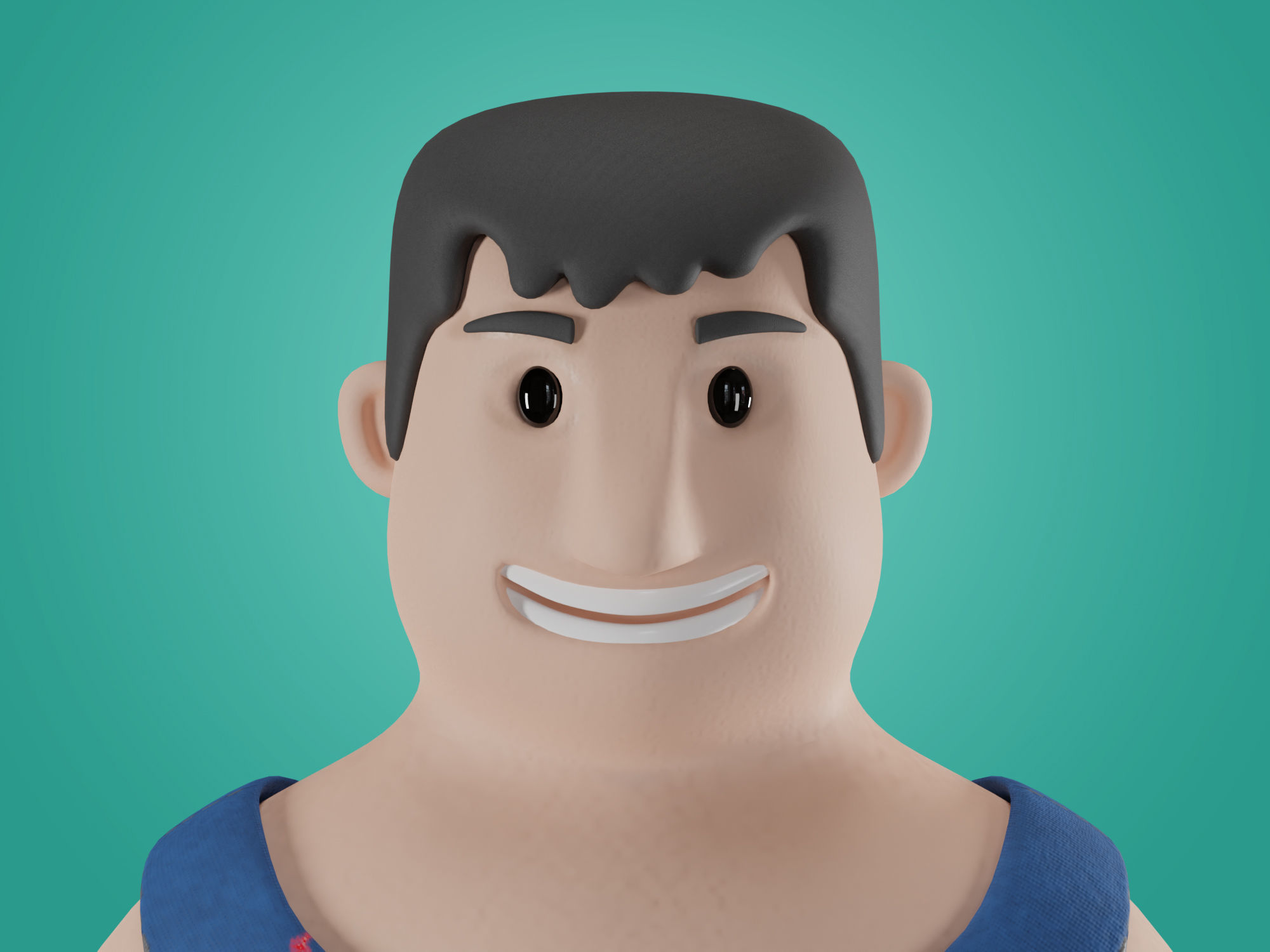 Male Character 3D Cartoon style Free 3D model_6