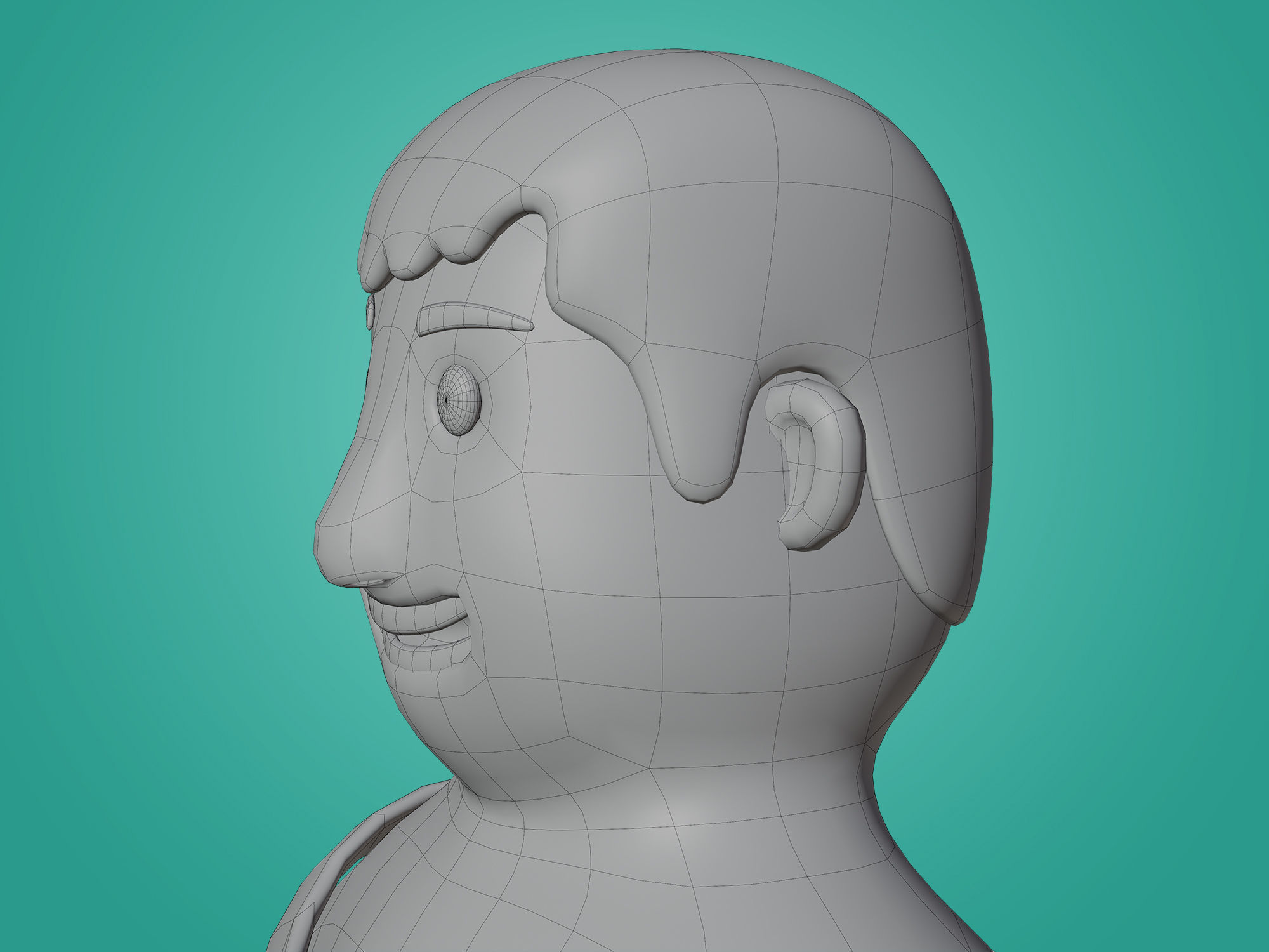 Male Character 3D Cartoon style Free 3D model_24