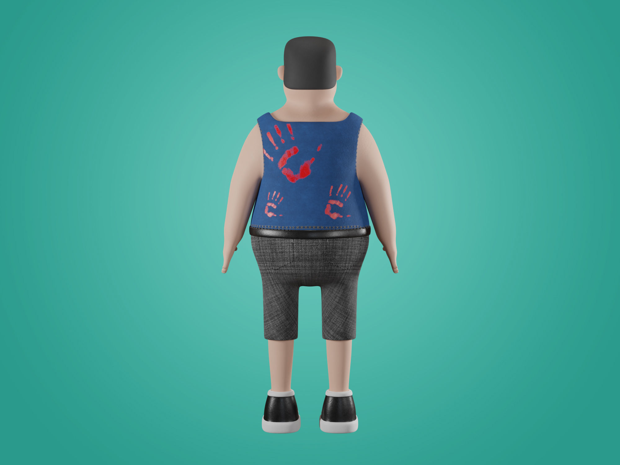 Male Character 3D Cartoon style Free 3D model_5