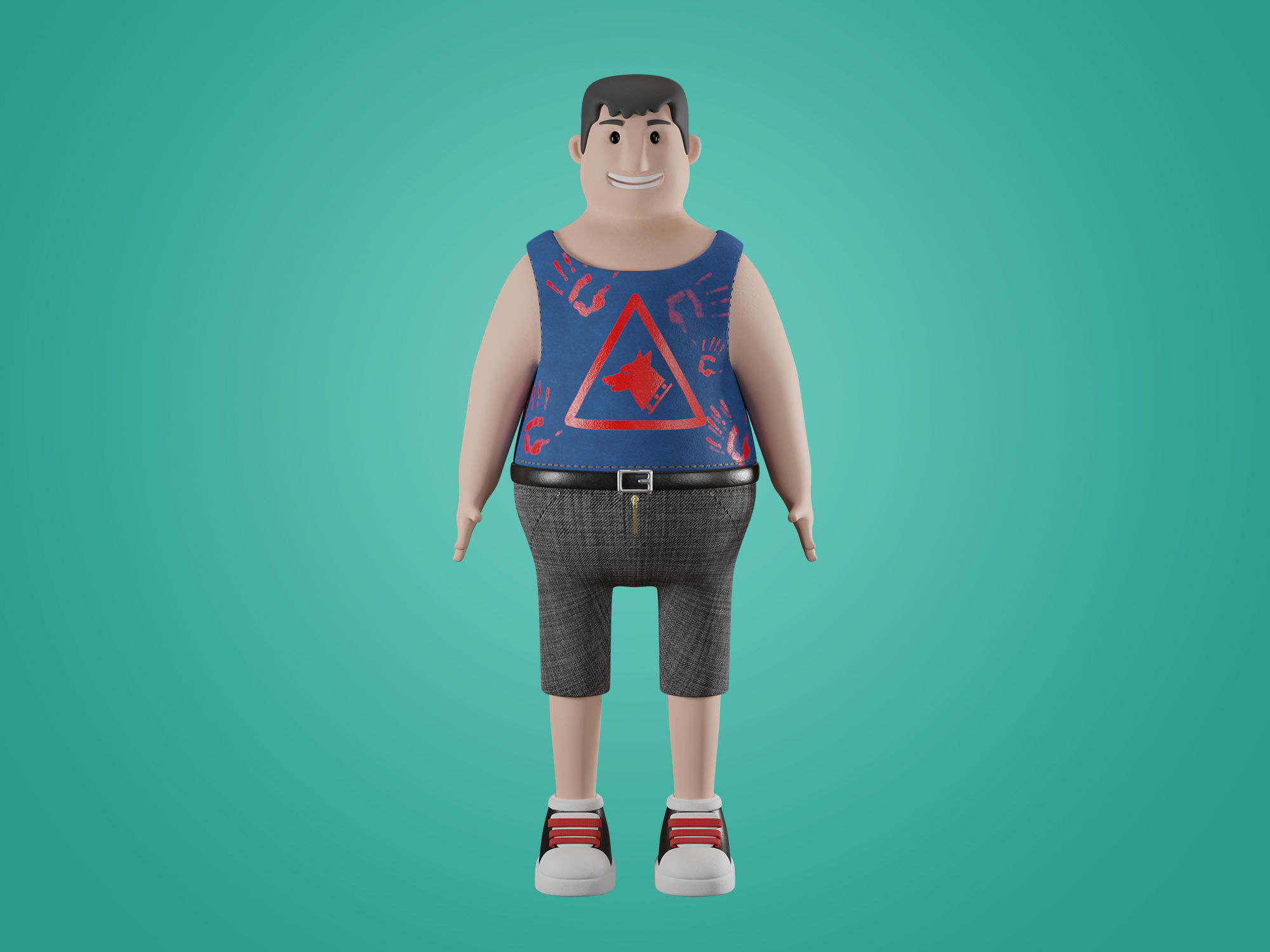 Male Character 3D Cartoon style Free 3D model_2