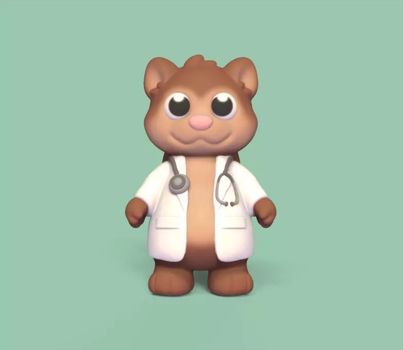 Doctor Squirrel 3D print model