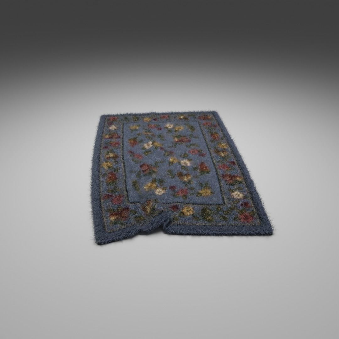 Soft Blue Carpet 3D model_4