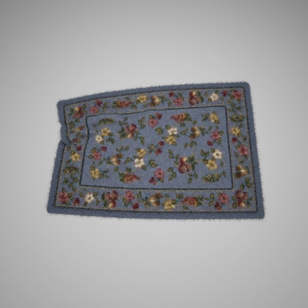 Soft Blue Carpet 3D model_2