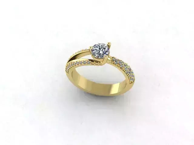 Curvy Diamond Ring 