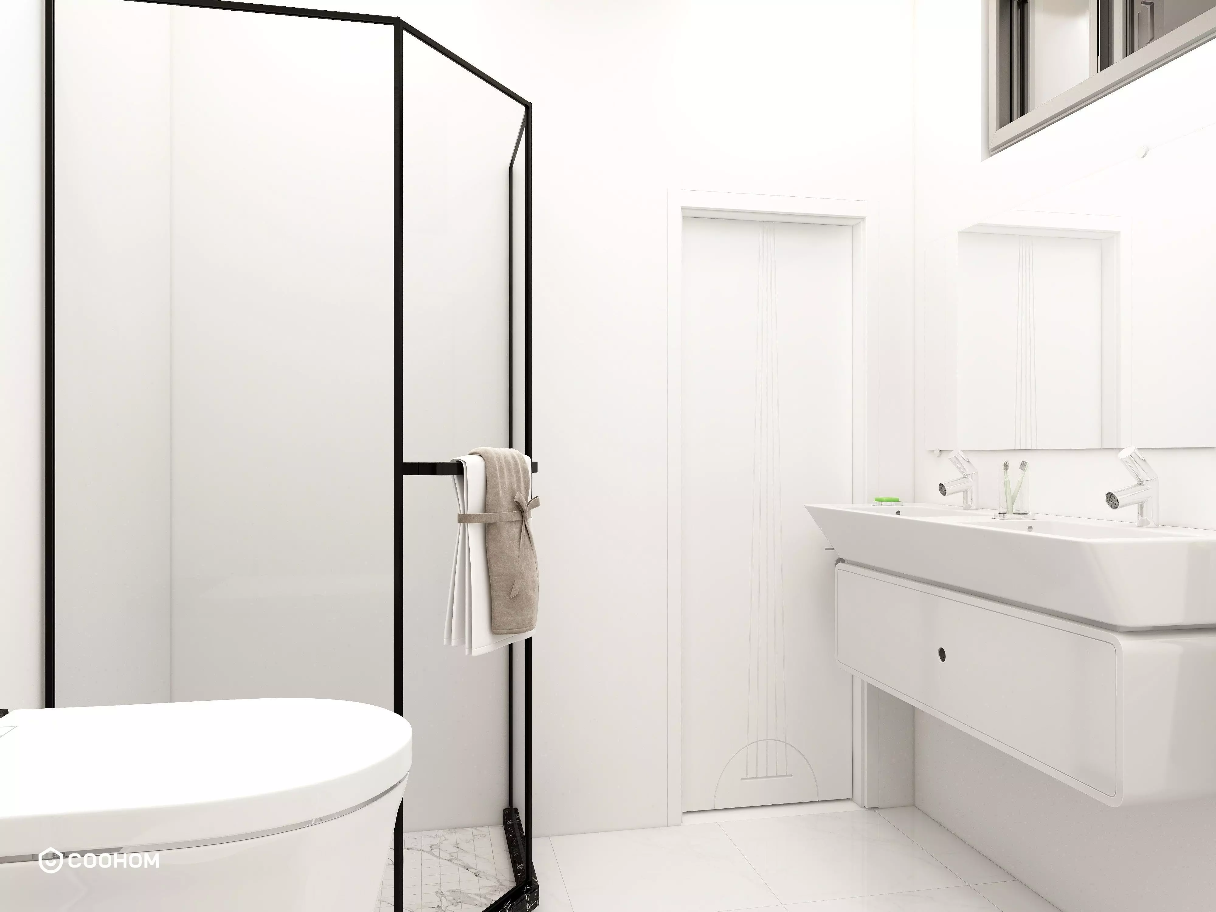 House plan Interior design Low-poly 3D model