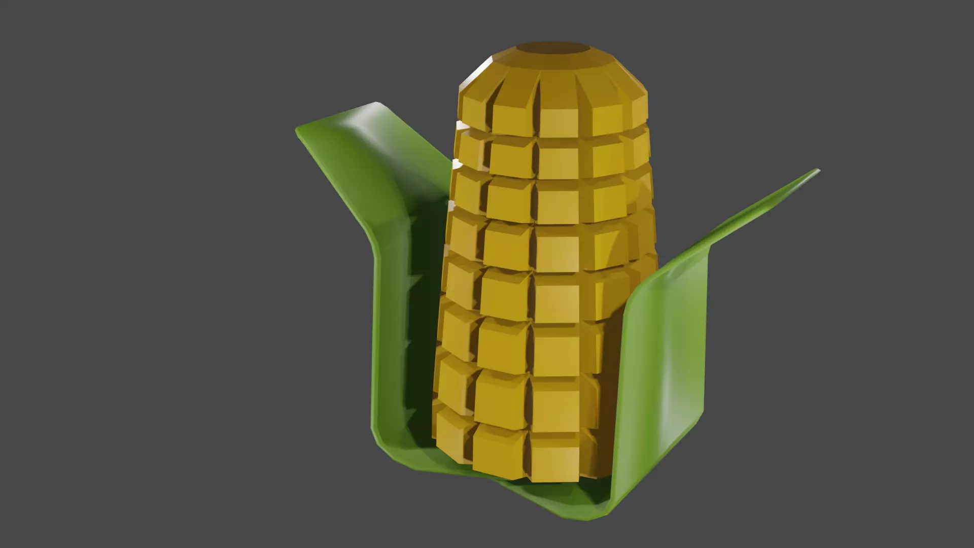 corn low-poly cob Free 3D model