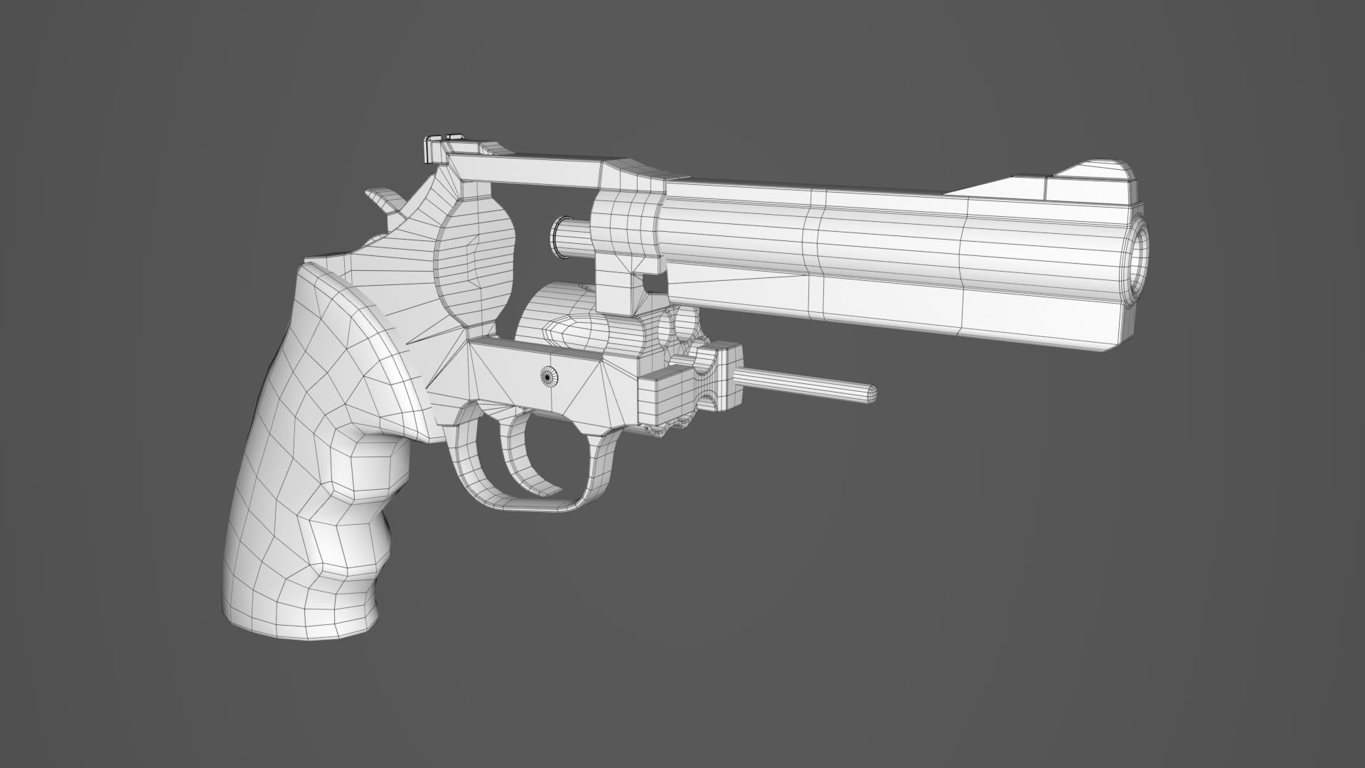 Manurhin MR73 Revolver Low-poly 3D model_9