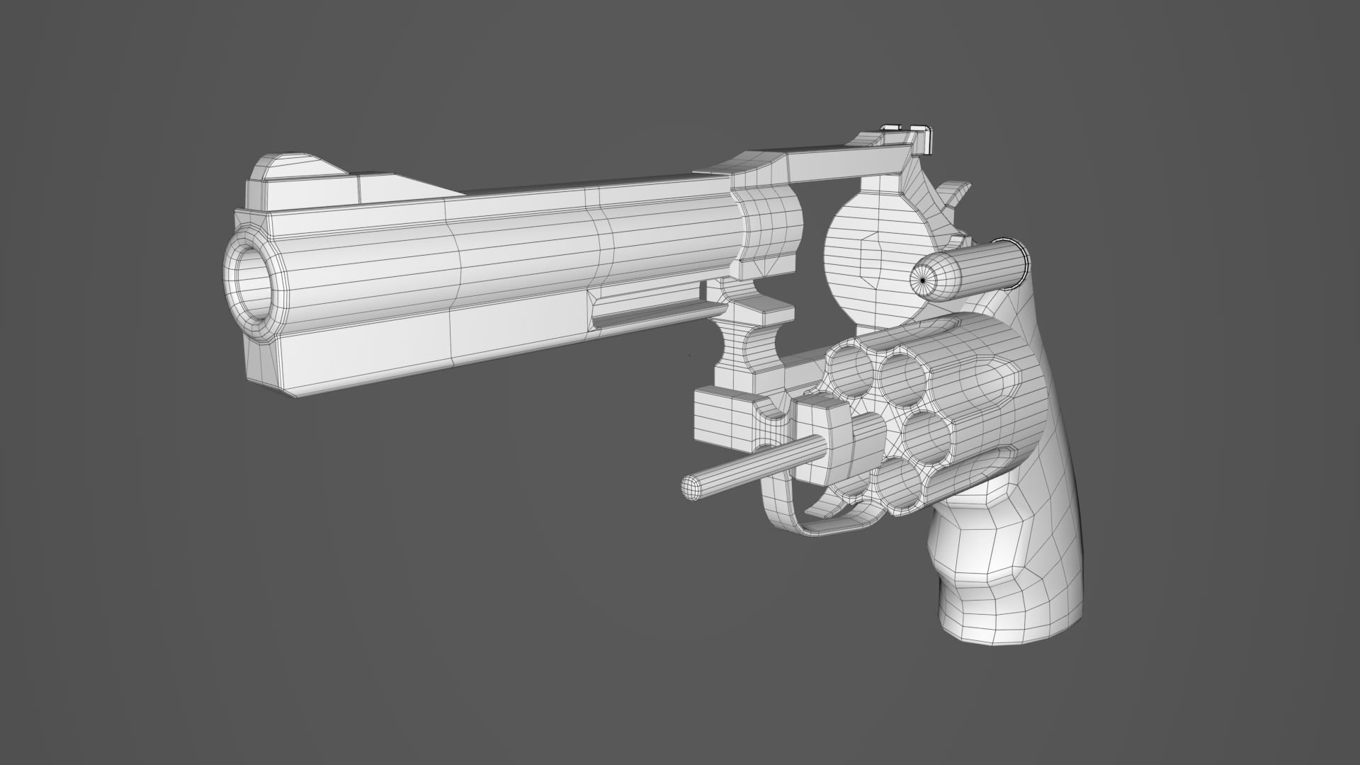 Manurhin MR73 Revolver Low-poly 3D model_7