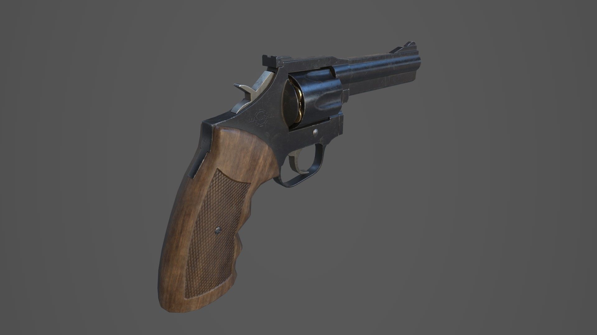 Manurhin MR73 Revolver Low-poly 3D model_3