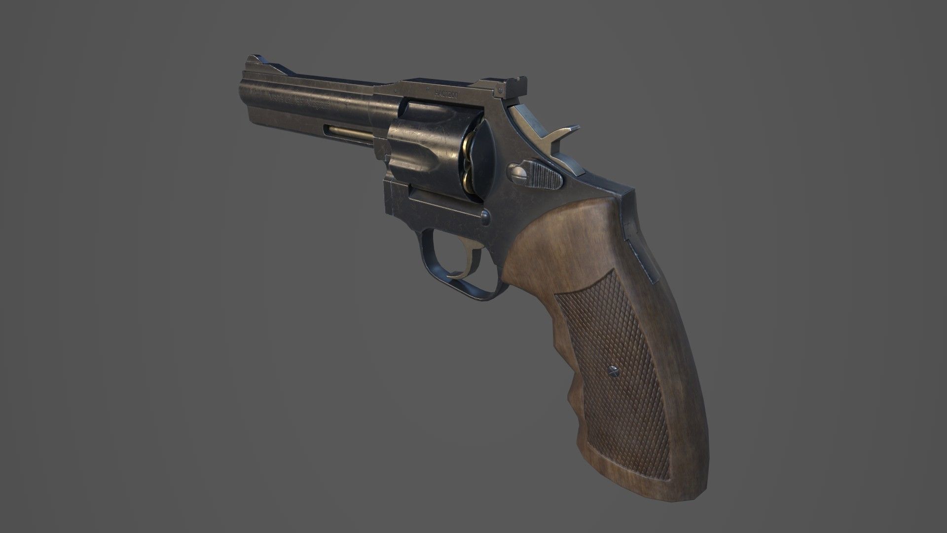 Manurhin MR73 Revolver Low-poly 3D model_2