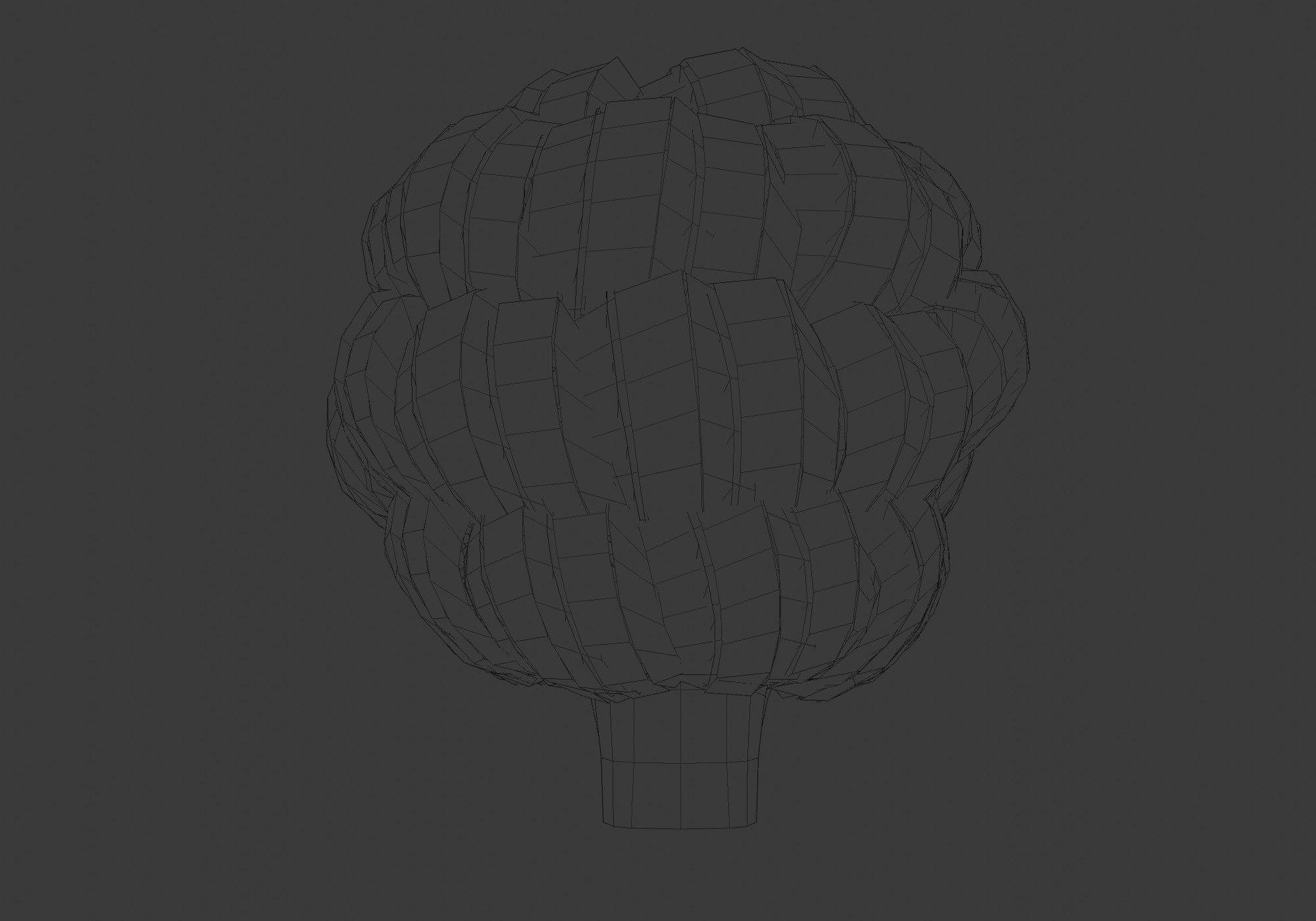 gray short curly hair Low-poly 3D model_16