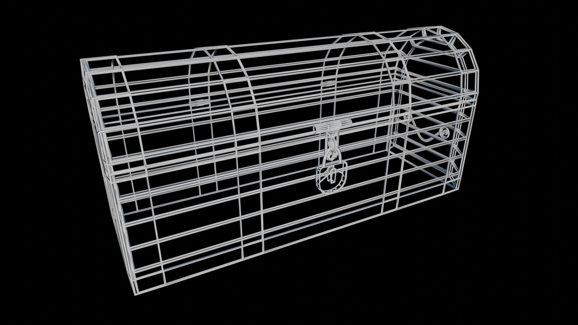 Medieval Chest Game Ready Low-poly 3D model_6
