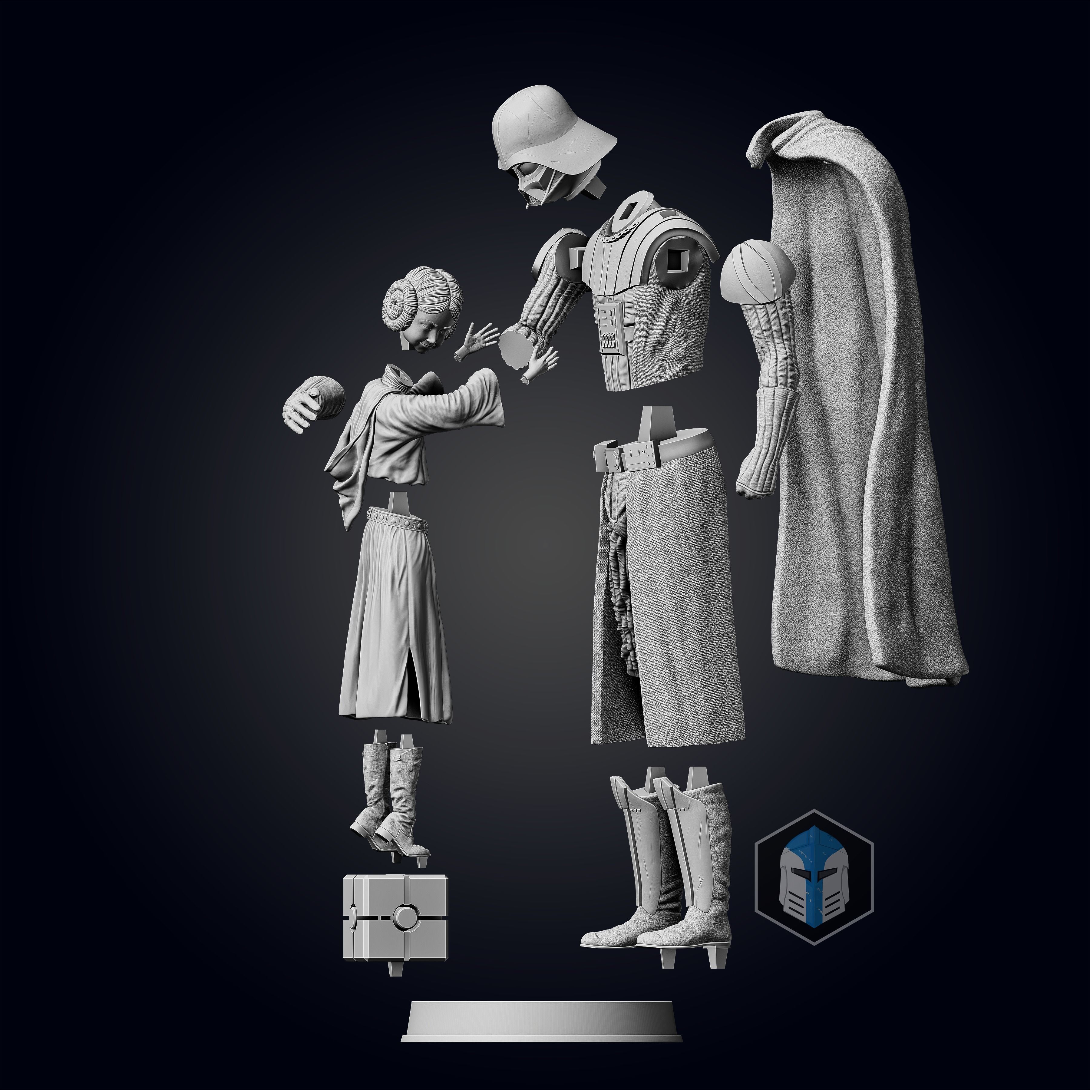 Darth Vader Figurine - Pose 7 3D print model_16