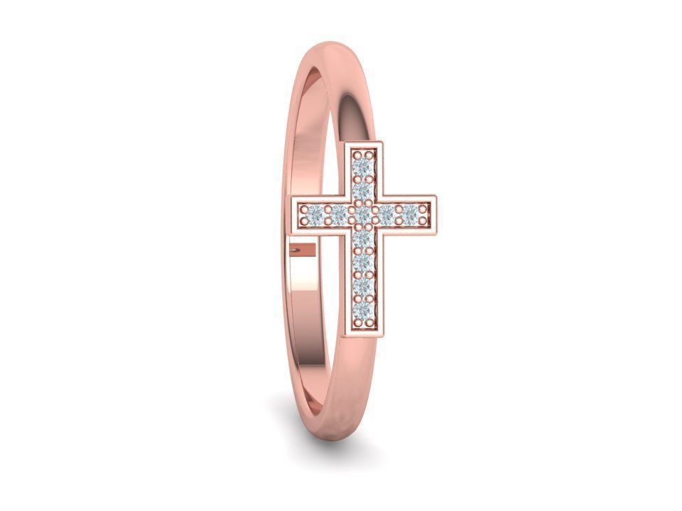 Diamond Cross Rings Two Types 3Dprint model Collection  _24