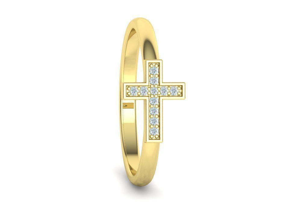 Diamond Cross Rings Two Types 3Dprint model Collection  _25