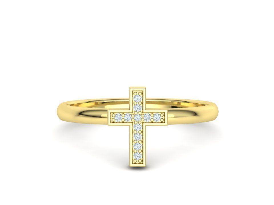 Diamond Cross Rings Two Types 3Dprint model Collection  _7