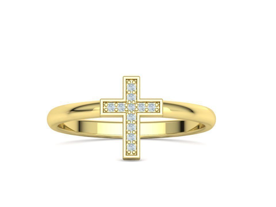 Diamond Cross Rings Two Types 3Dprint model Collection  _10