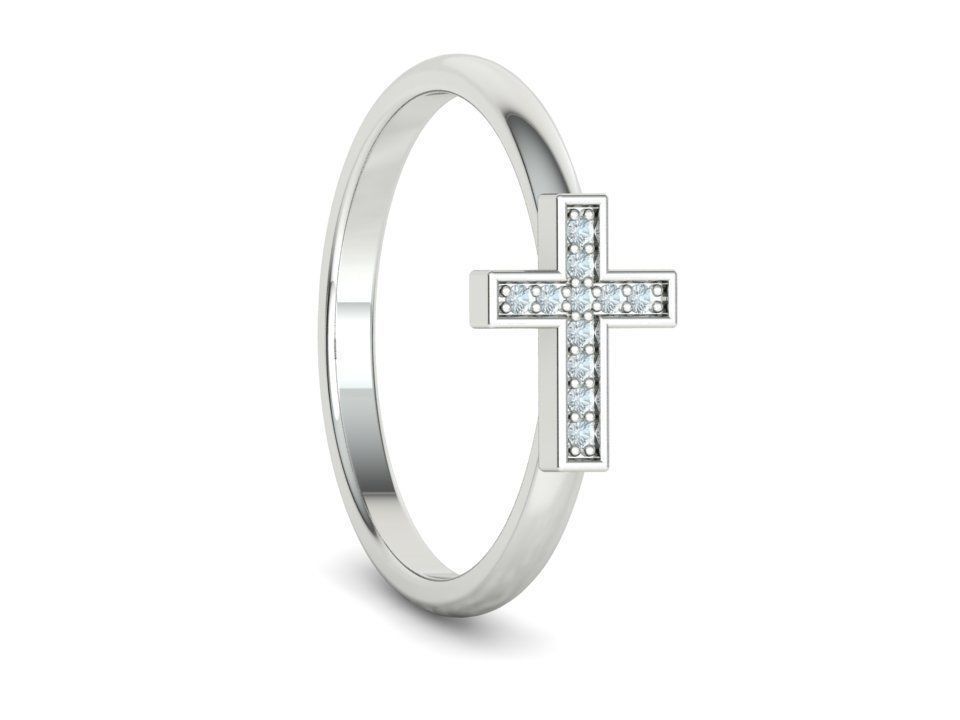Diamond Cross Rings Two Types 3Dprint model Collection  _34