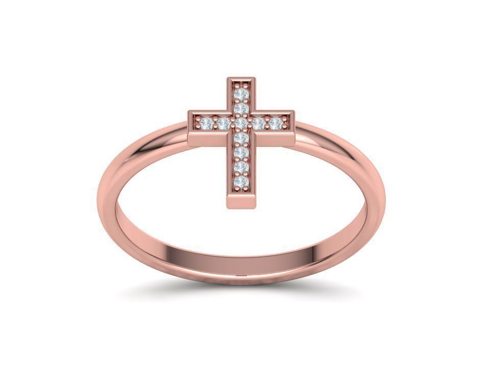 Diamond Cross Rings Two Types 3Dprint model Collection  _15