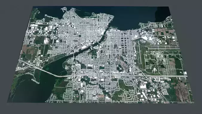 Cityscape Oshkosh Wisconsin USA