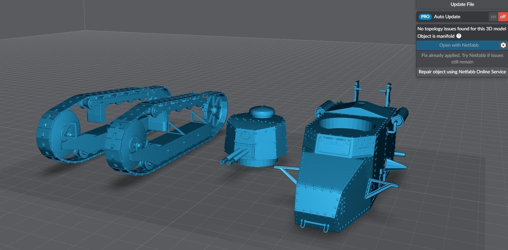 Fiat 3000 scale model 3D print model_5