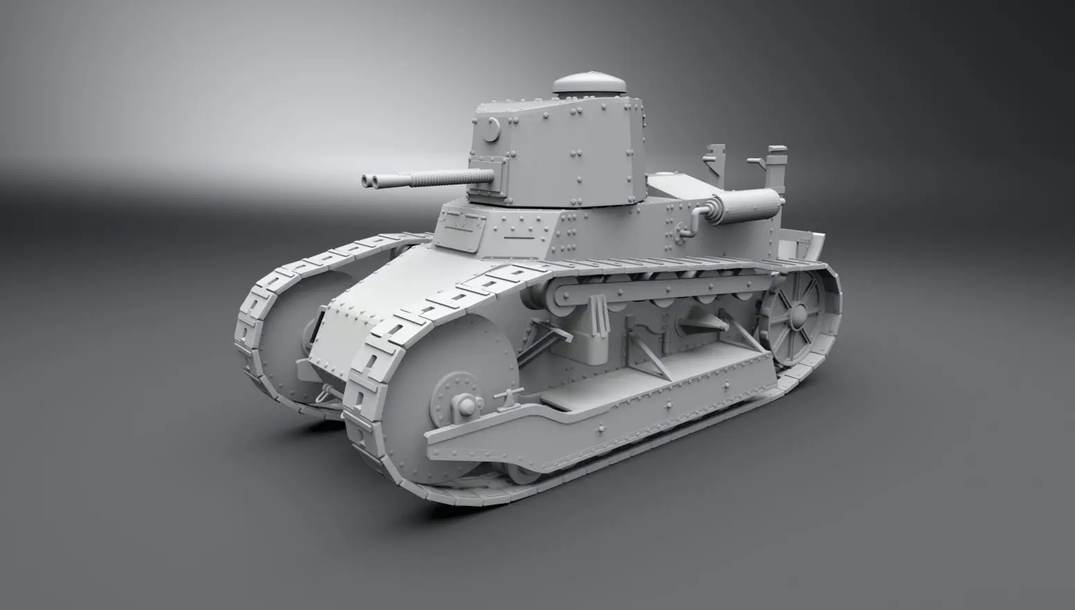 Fiat 3000 scale model 3D print model_0