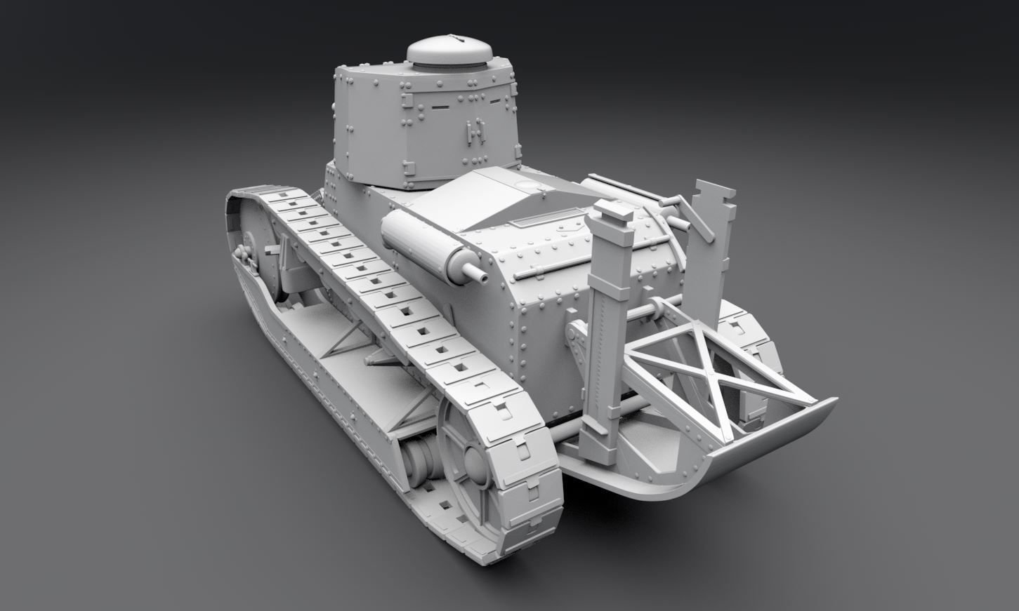 Fiat 3000 scale model 3D print model_2