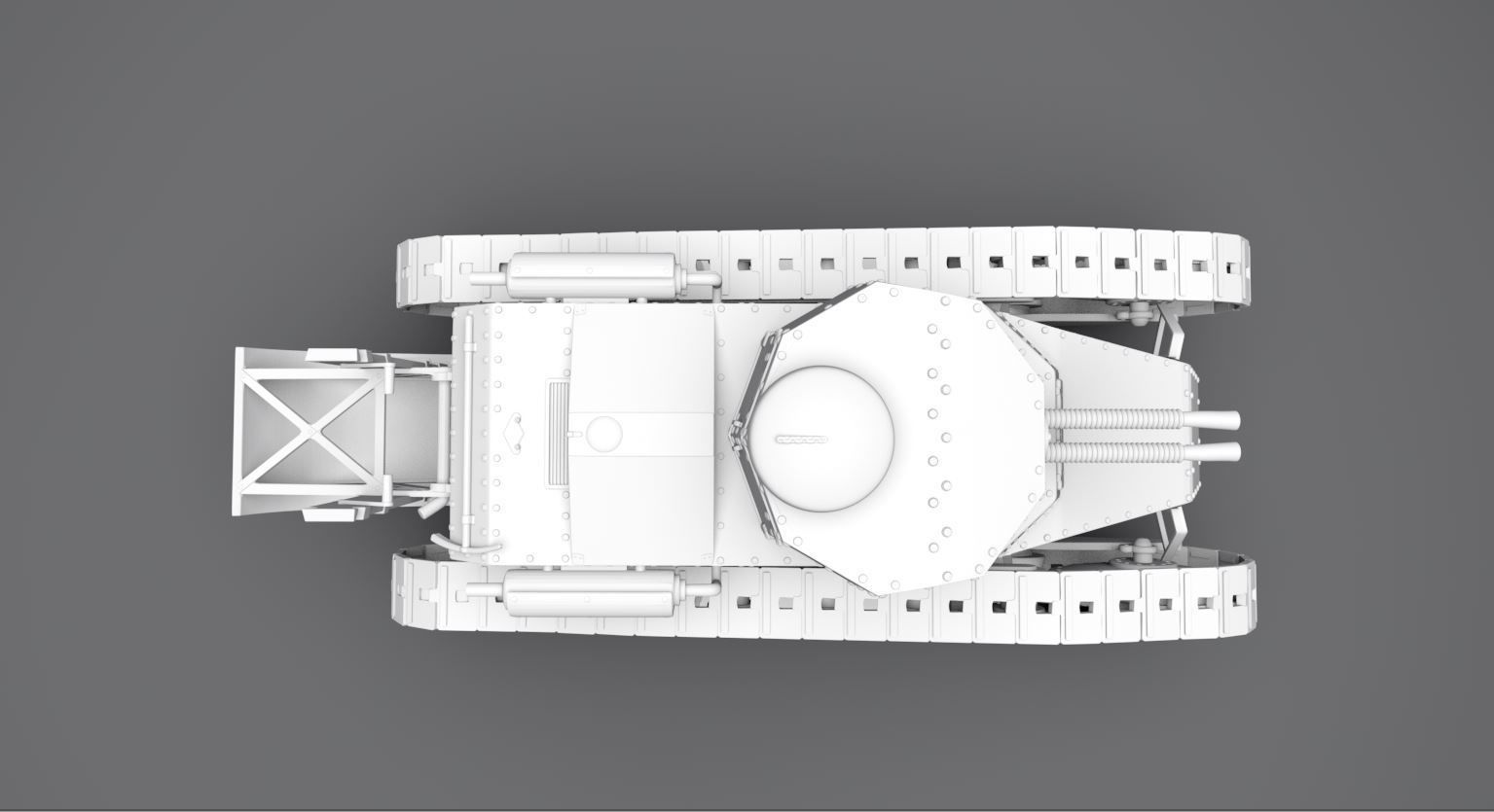 Fiat 3000 scale model 3D print model_3