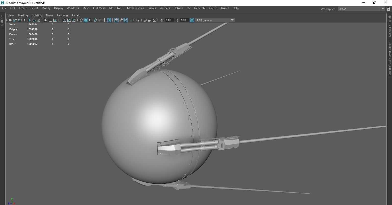 The first Soviet satellite 3D model_6