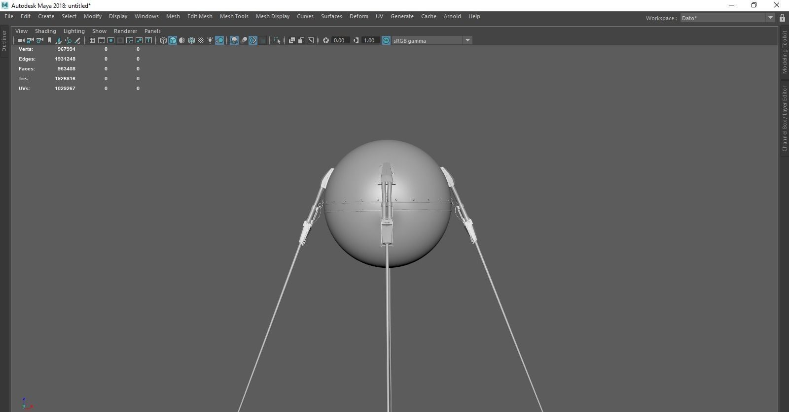 The first Soviet satellite 3D model_3