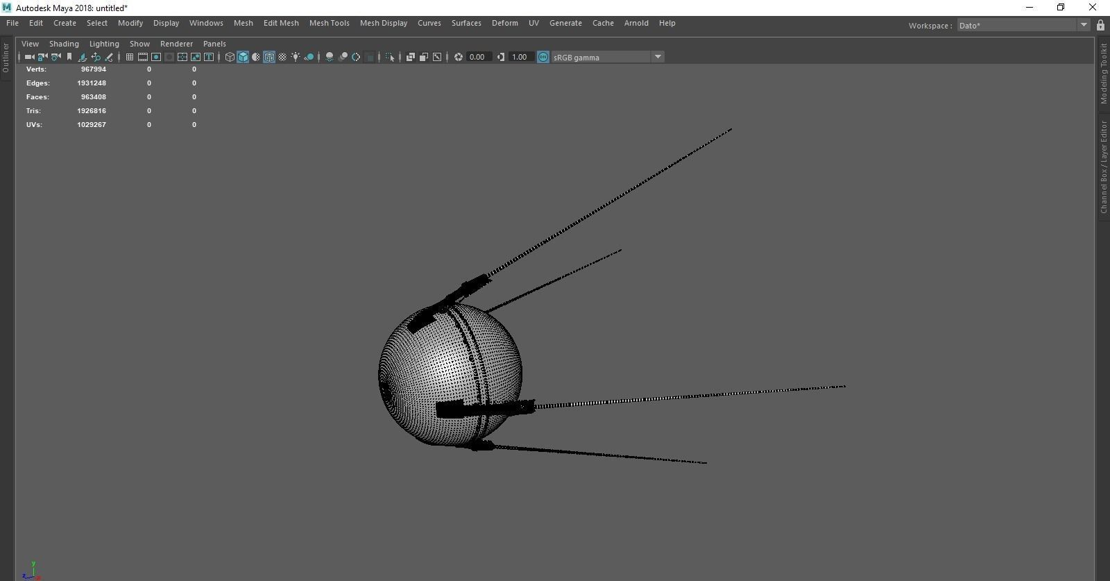 The first Soviet satellite 3D model_4