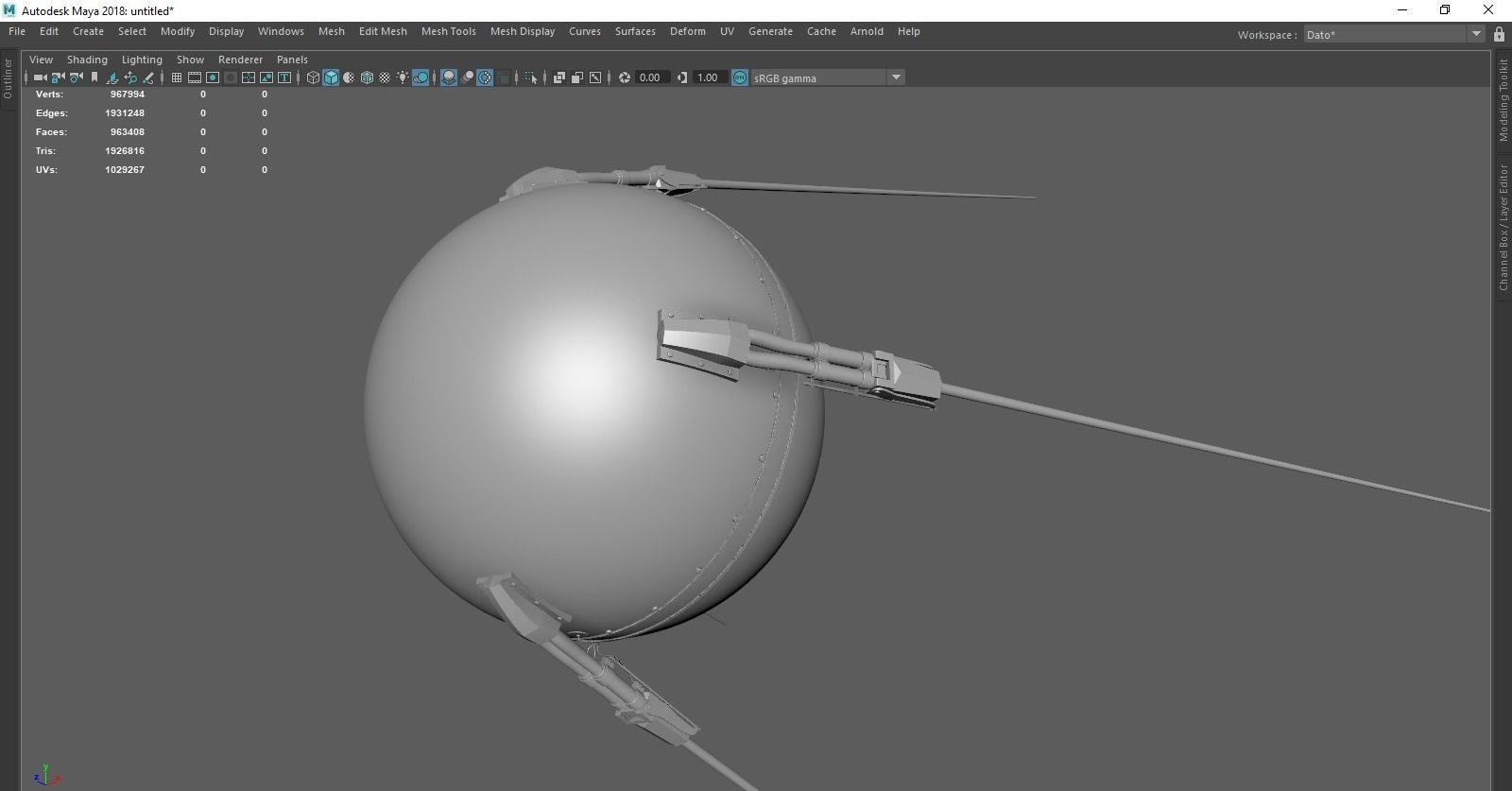 The first Soviet satellite 3D model_5
