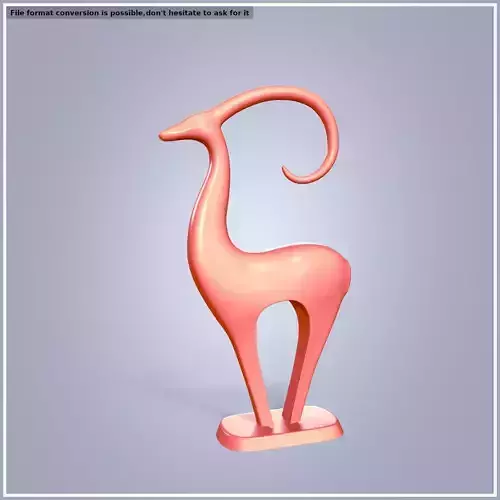 Abstract Deer Figurine - Ready for 3D Printing