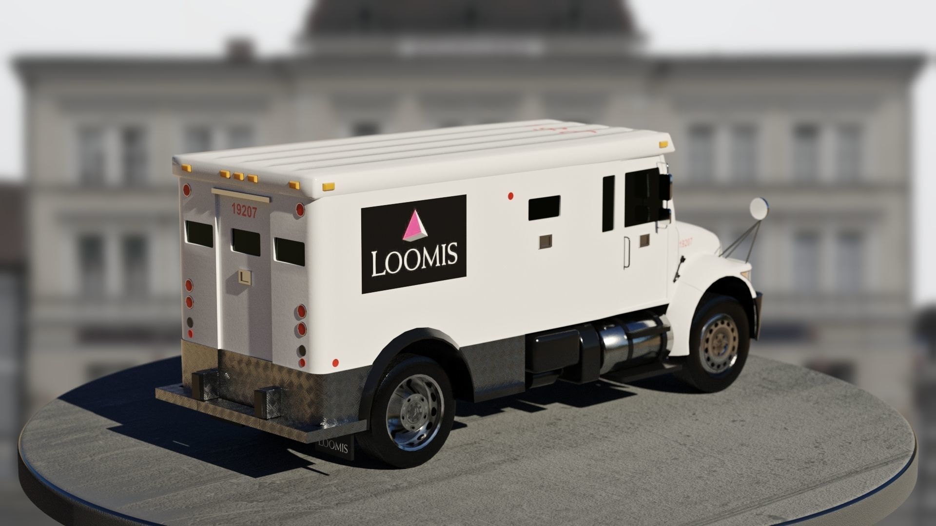 Armored Truck Low-poly 3D model_12
