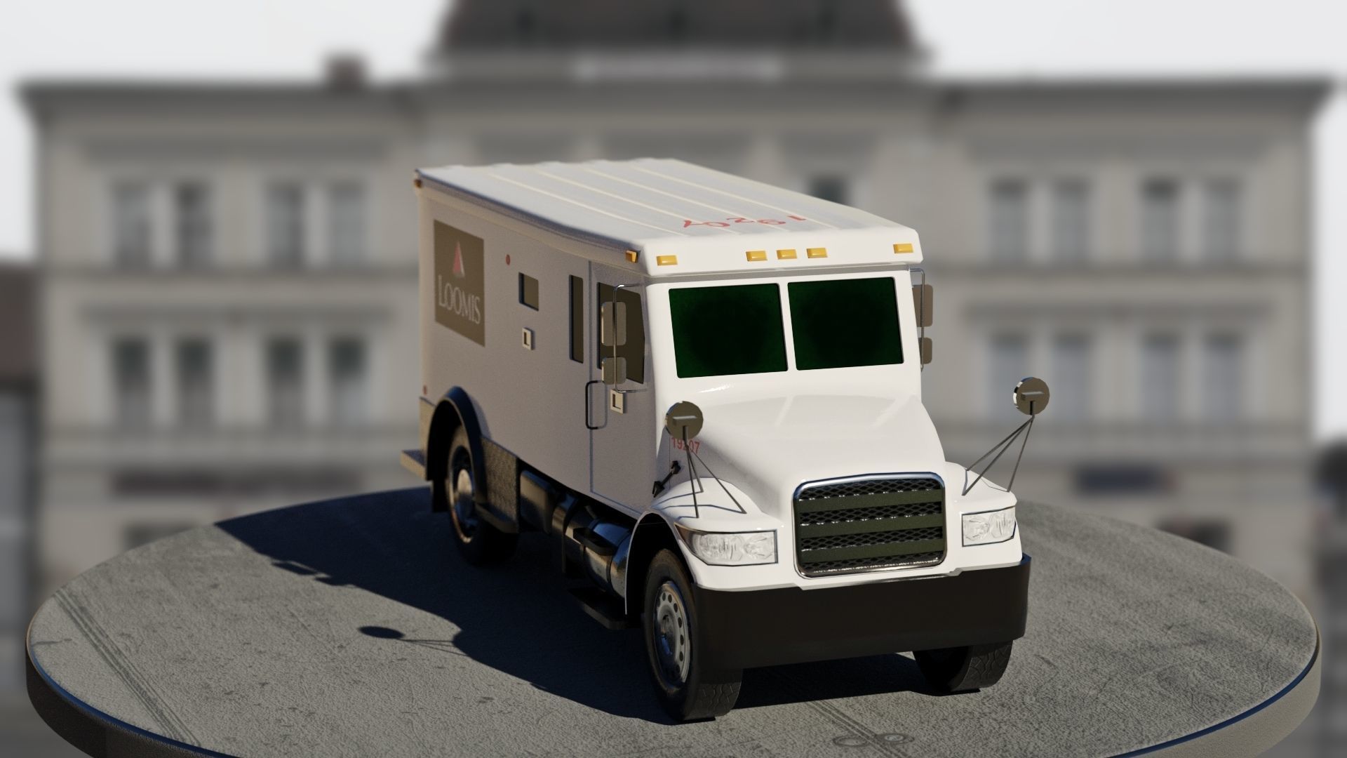 Armored Truck Low-poly 3D model_4