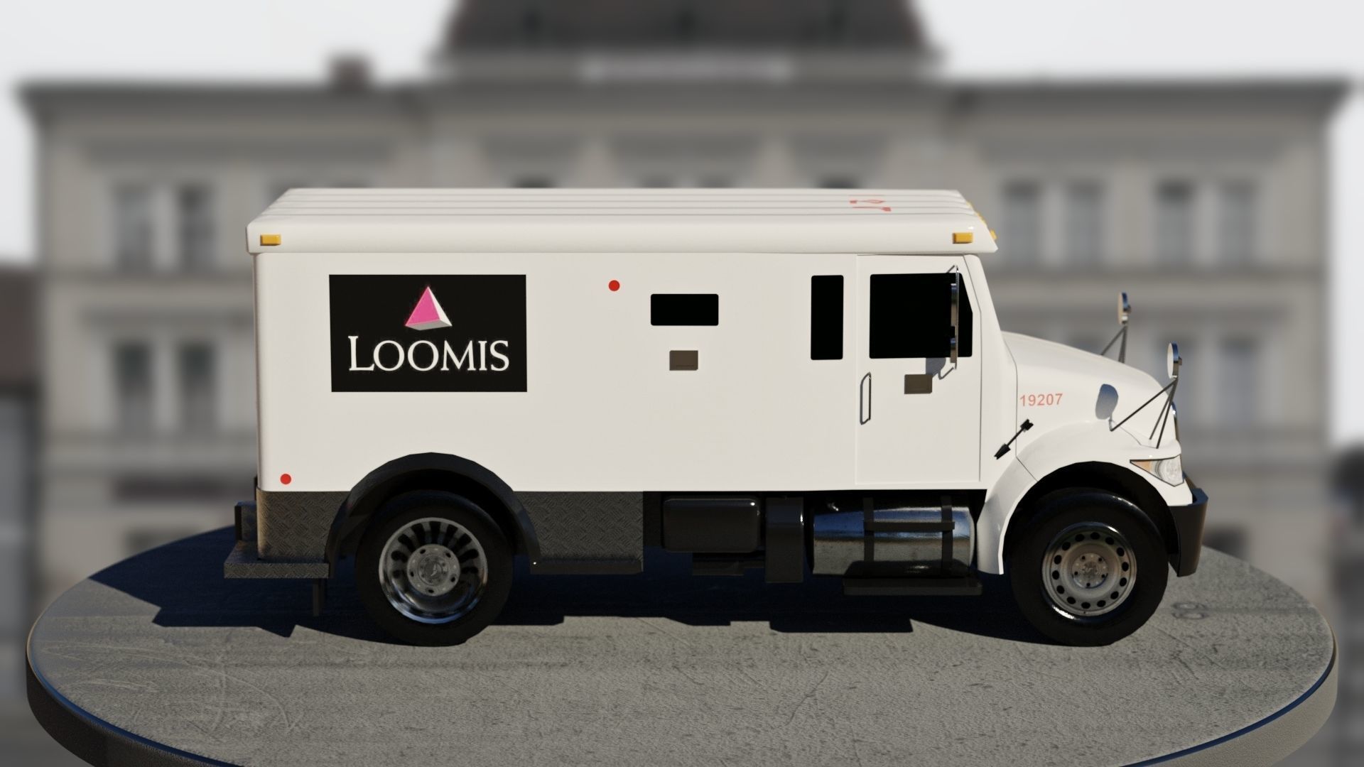 Armored Truck Low-poly 3D model_2