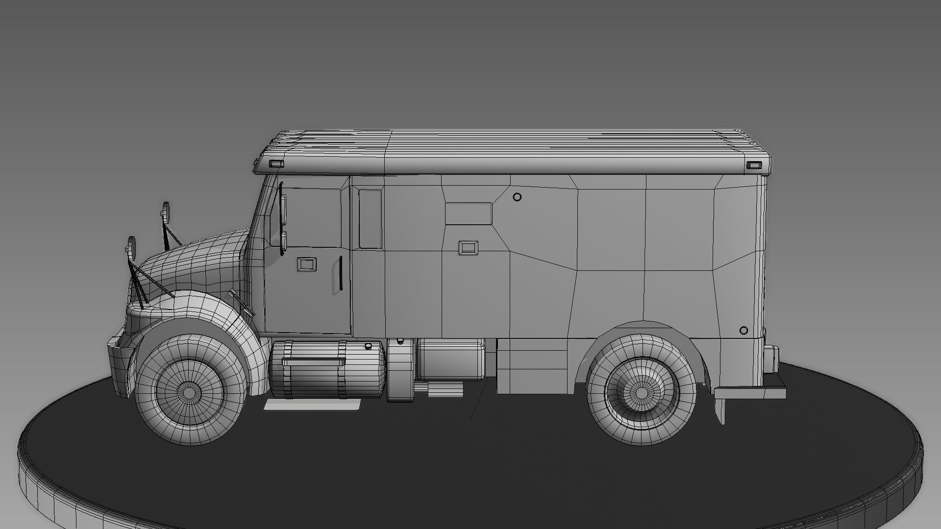 Armored Truck Low-poly 3D model_14