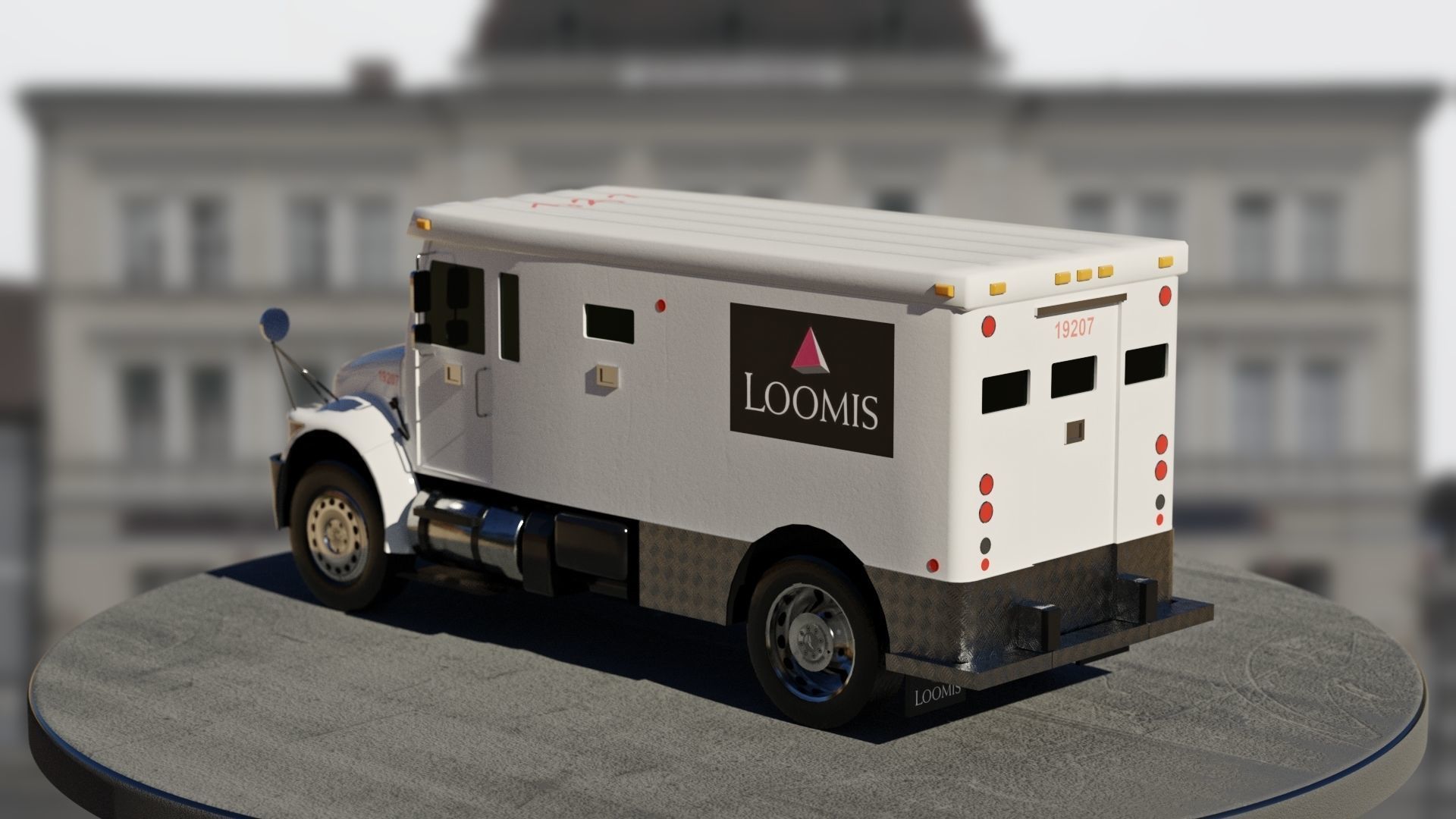 Armored Truck Low-poly 3D model_10