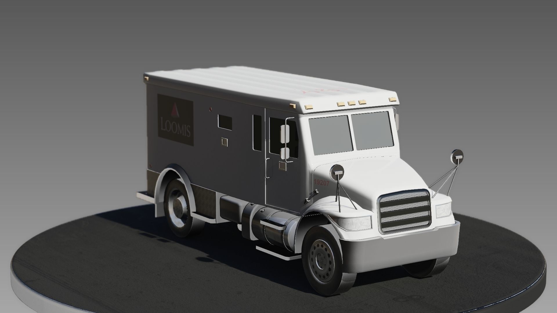 Armored Truck Low-poly 3D model_5