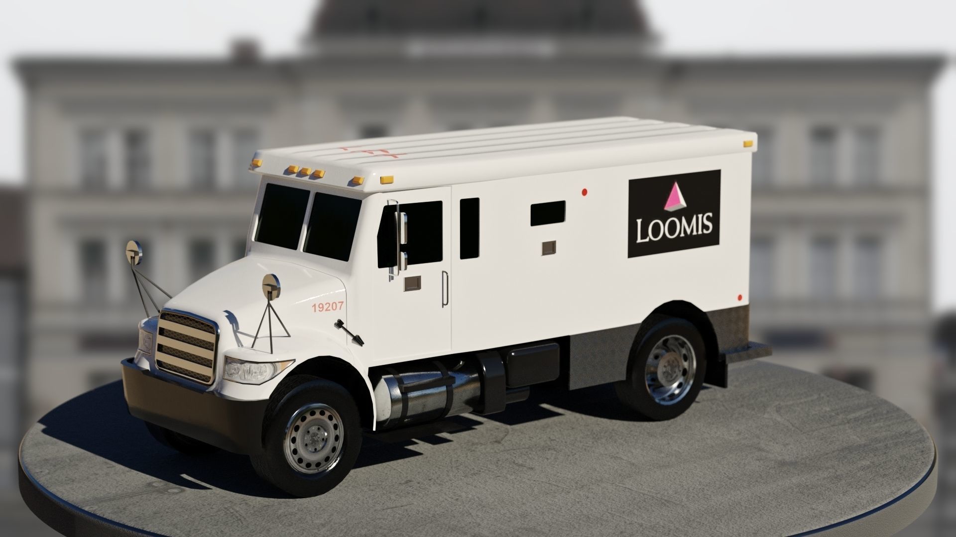 Armored Truck Low-poly 3D model_7