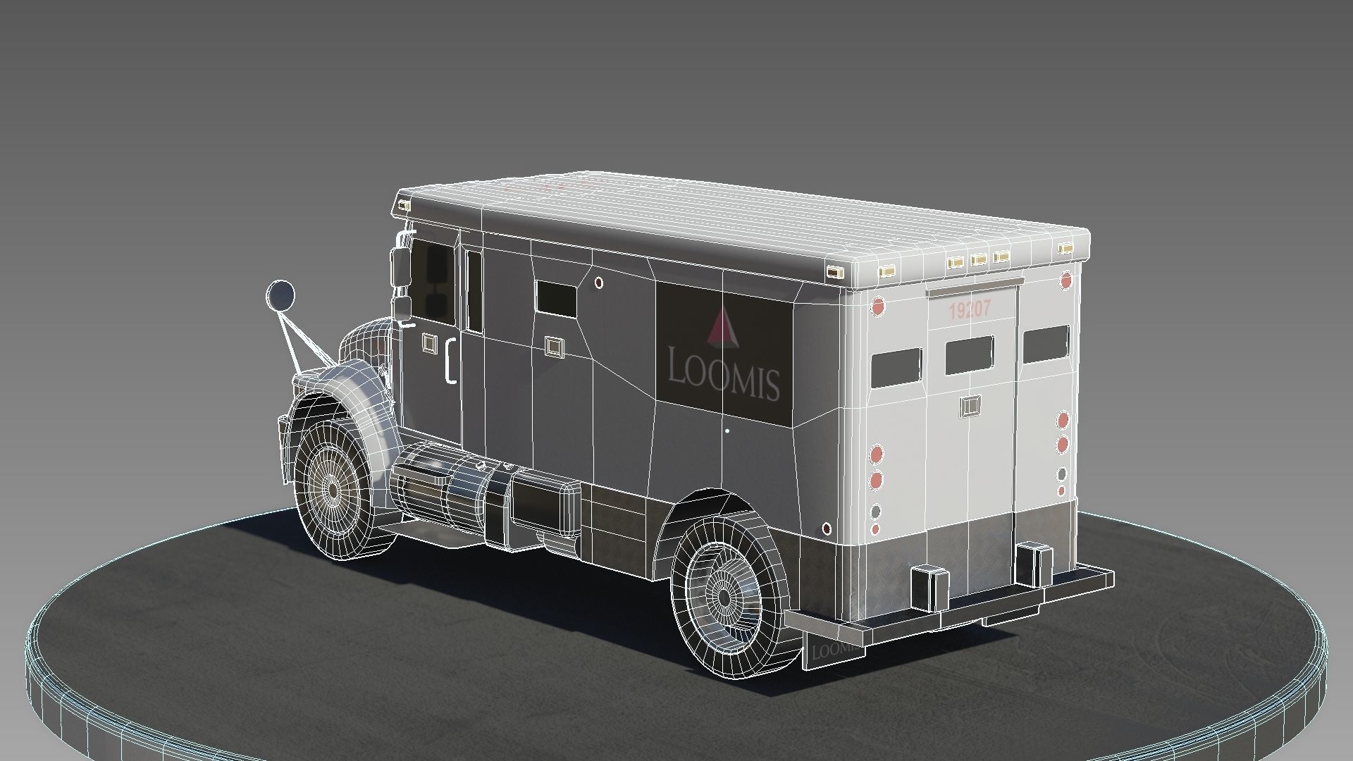 Armored Truck Low-poly 3D model_15