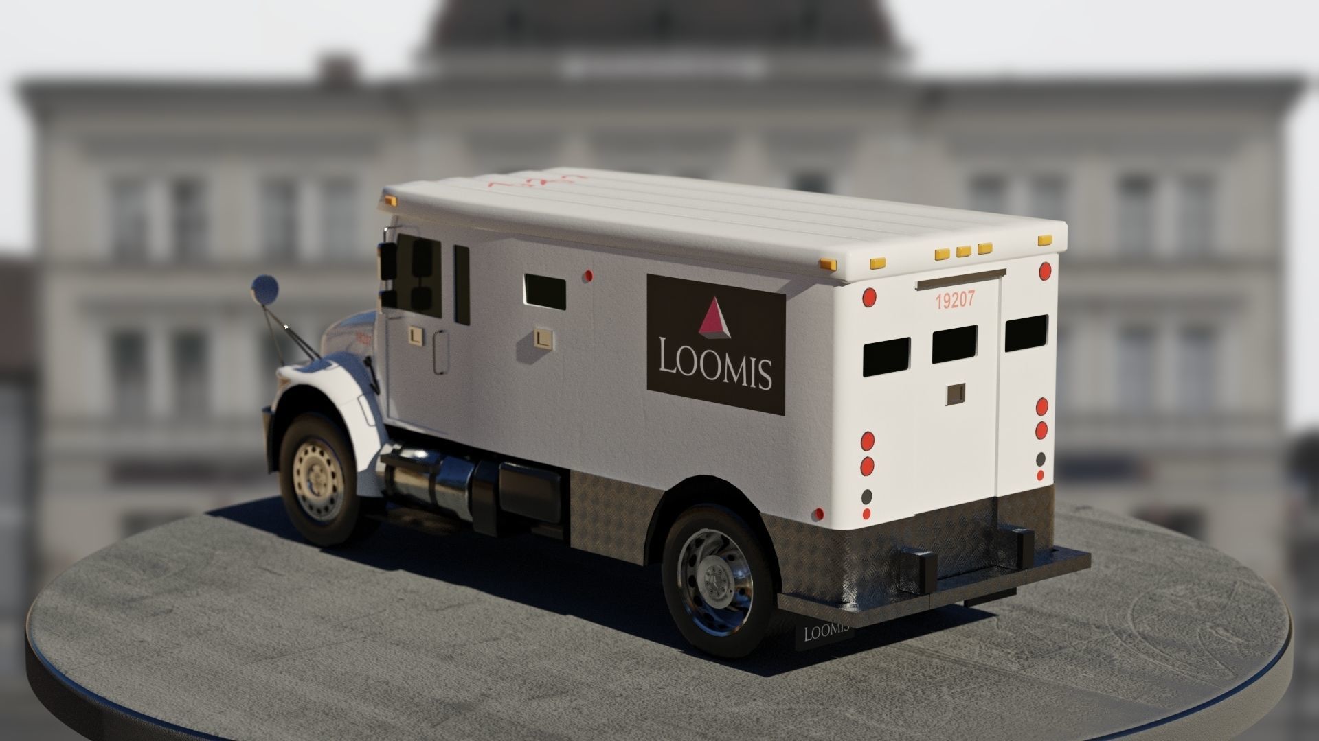 Armored Truck Low-poly 3D model_11