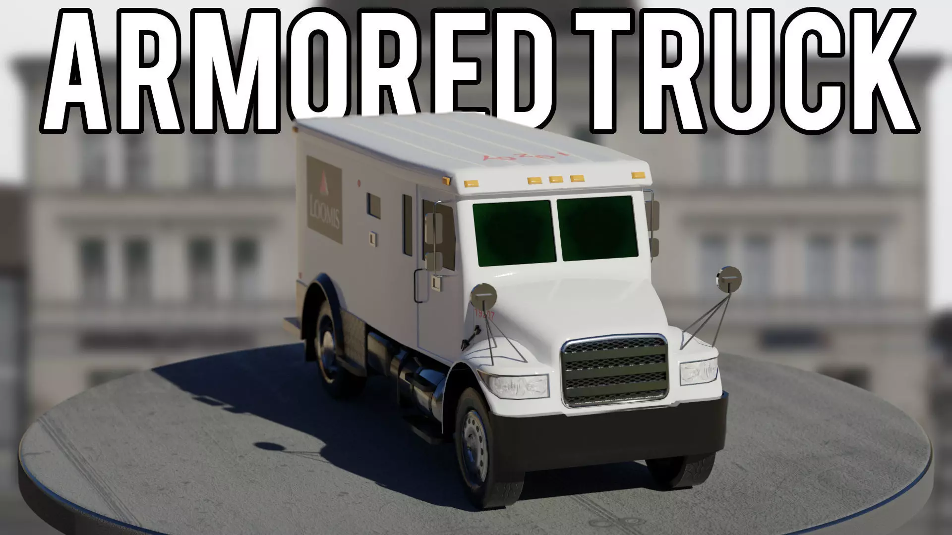 Armored Truck Low-poly 3D model_0