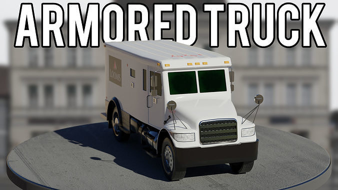 Armored Truck Low-poly 3D model